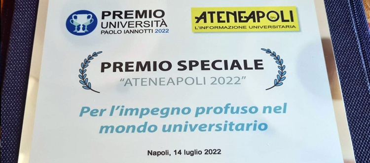 Al prof. Sante Roperto il ‘Premio Speciale Ateneapoli 2022’